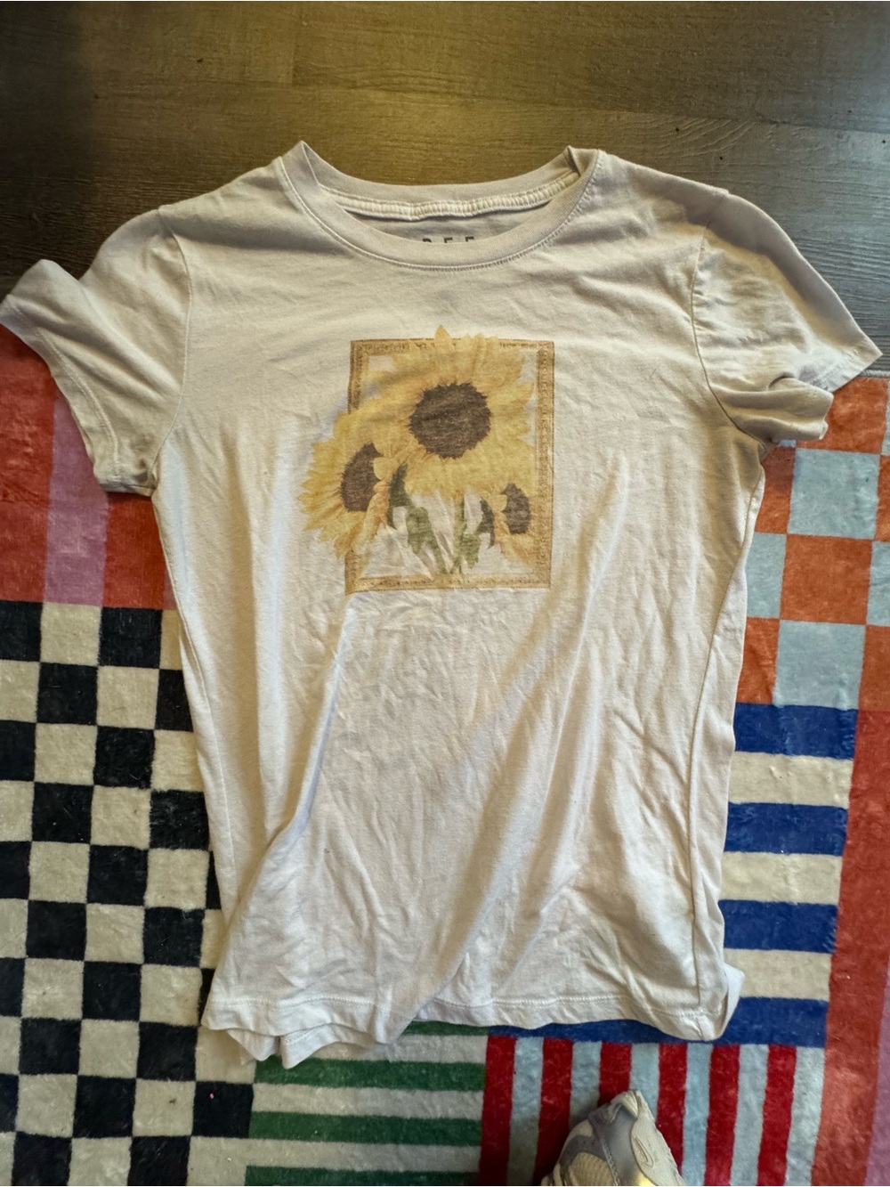 Free State Cream Short-Sleeve Tee with Sunflower Print